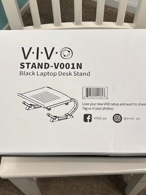 Vivo Black Laptop Desk Stand - STAND-V001N